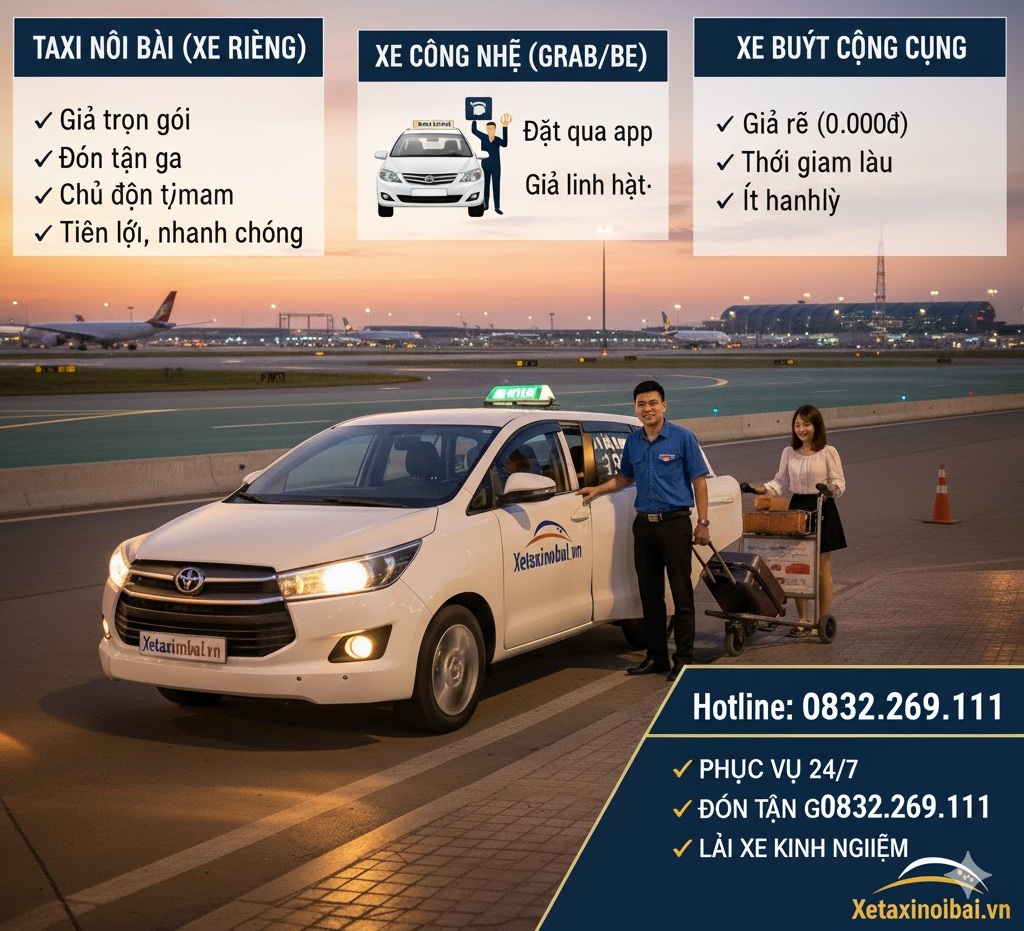 Các phương án di chuyển của Taxi nội bài về bến xe nước ngầm