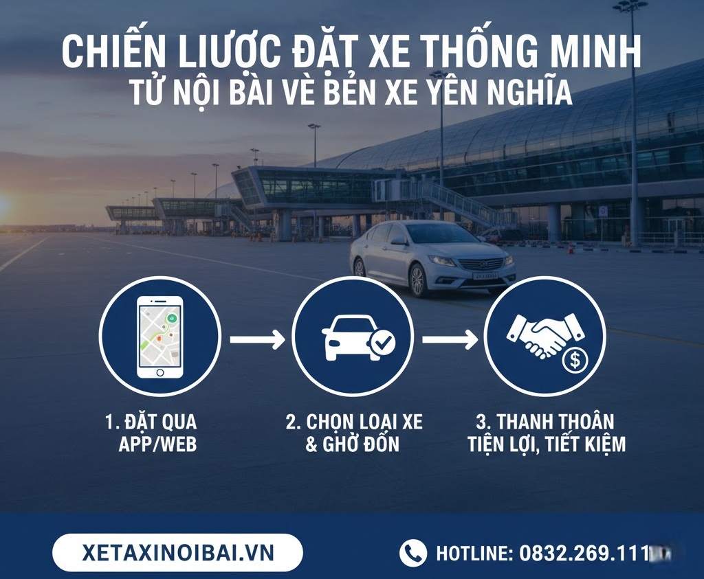Chiến lược đặt xe taxi nội bài về bến xe yên nghĩa thông minh