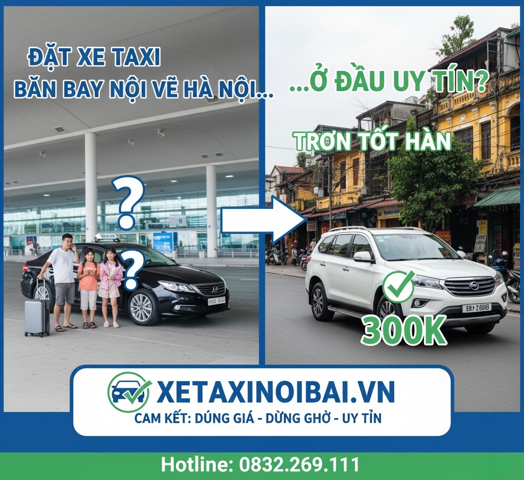 Đặt xe taxi sân bay nội bài về hà nội ở đâu uy tín