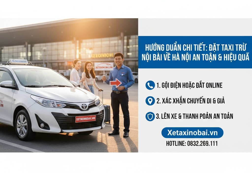 Hướng dẫn cách đặt taxi nội bài hà nội uy tín, hiệu quả