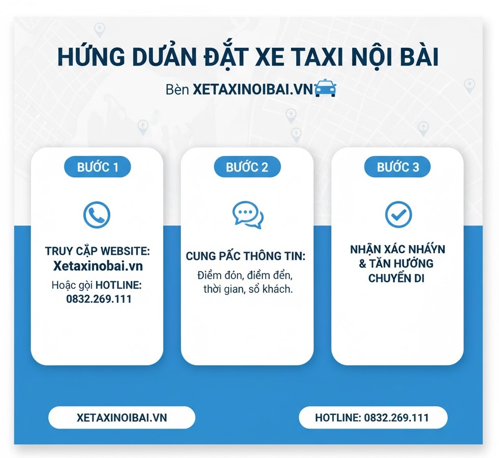 Hướng dẫn đặt Dịch vụ taxi sân bay Nội Bài 2 chiều bên Xetaxinoibaivn