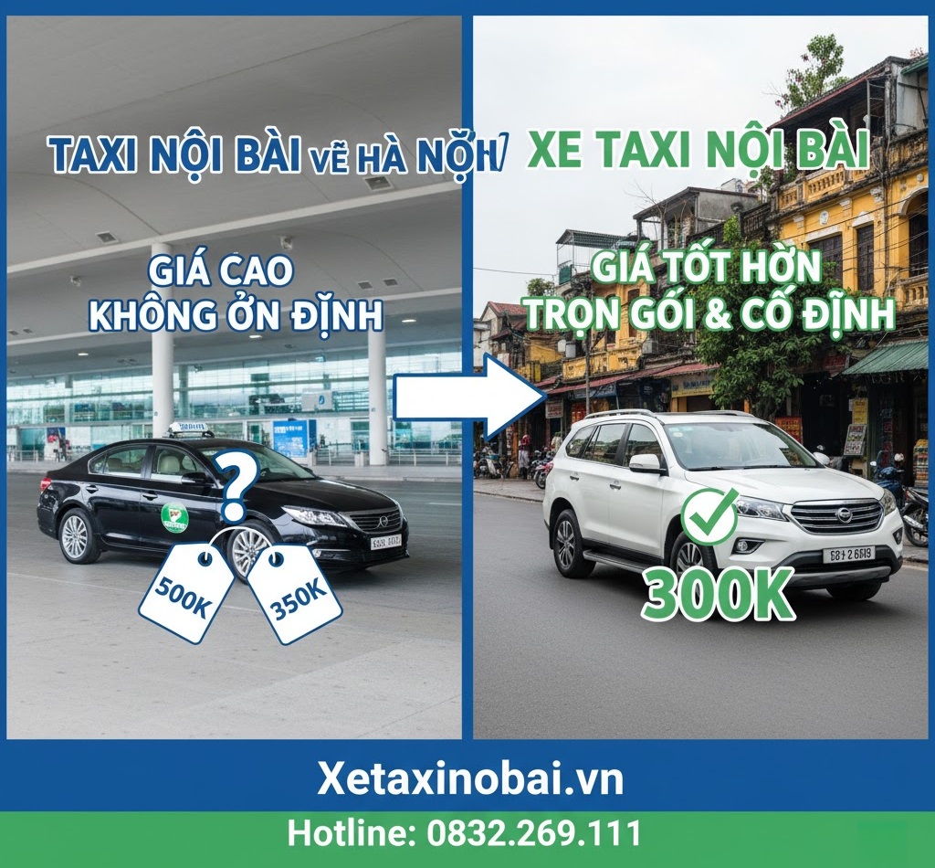 LỰA CHỌN NÀO TỐT HƠN GIÁ TAXI NỘI BÀI VỀ HÀ NỘI