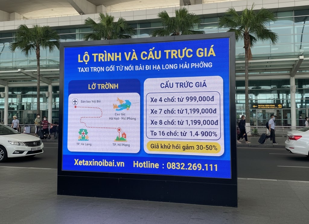 Lộ trình và cấu trúc giá taxi trọn gói từ nội bài đi hạ long hải phòng