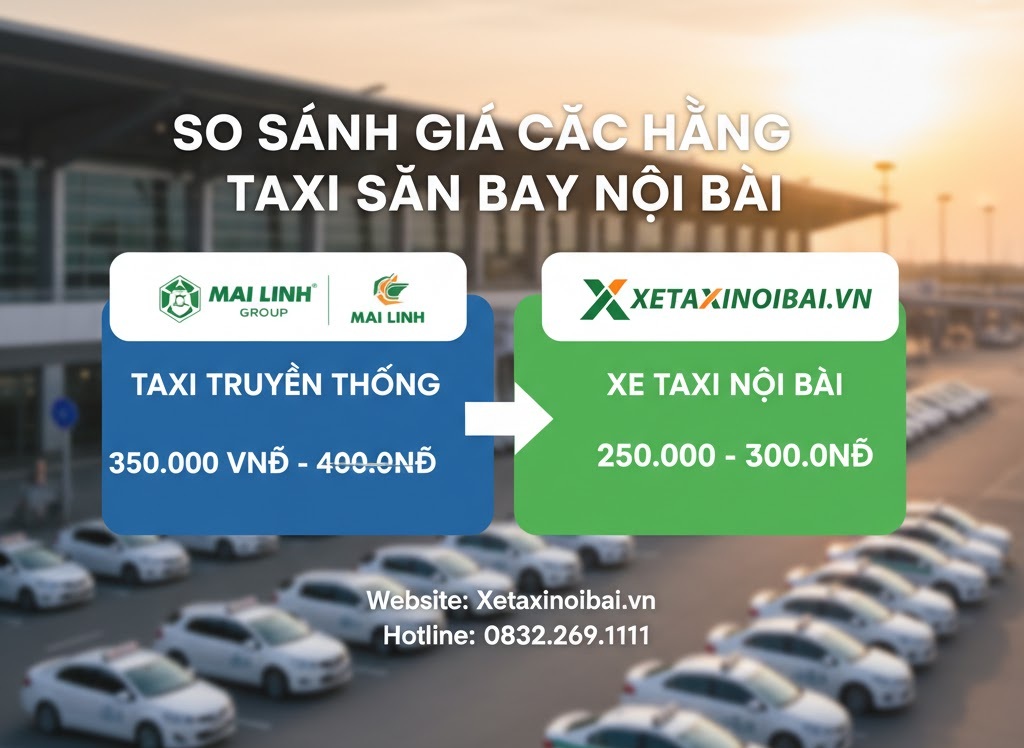 So Sánh Giá Các Hãng Taxi Sân Bay Nội Bài