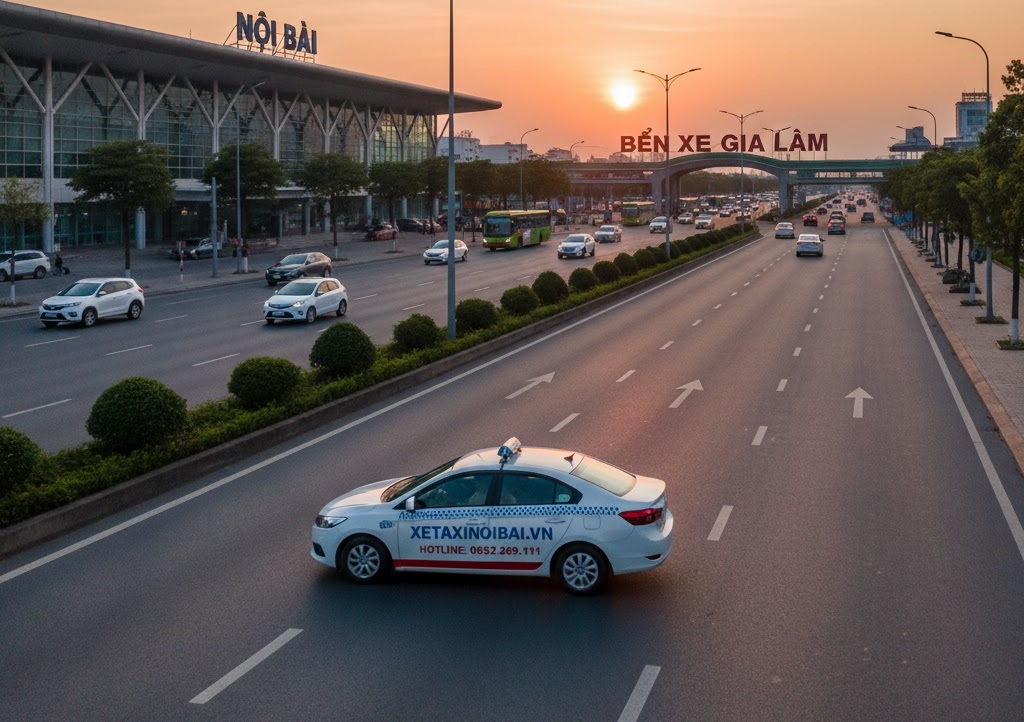 Taxi nội bài về bến xe gia lâm uy tín