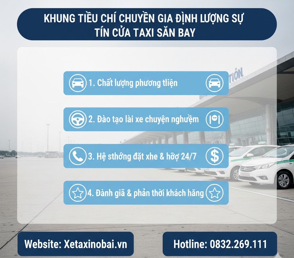 Top 10 hãng taxi nội bài uy tín nhất - Khung Tiêu chí Chuyên gia Định lượng